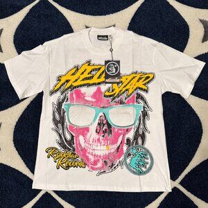 Hellstar Rockstar Records White T-Shirt Men’s Size Large